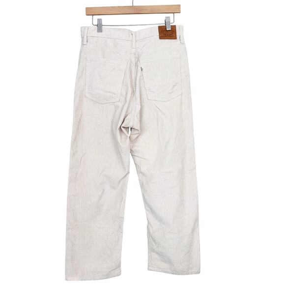 Levis Premium Cream Ribcage Straight Corduroy Pants Sz 30 - Picture 5 of 5